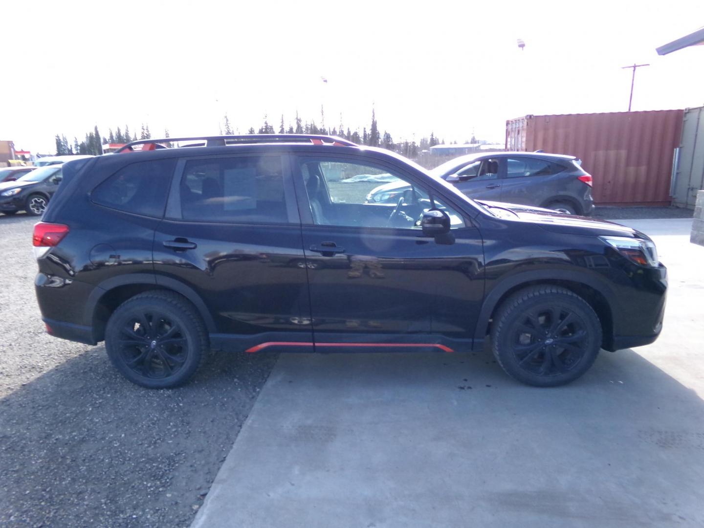 2020 Black Subaru Forester Sport (JF2SKALC9LH) with an 2.5L H4 SOHC 16V engine, CVT transmission, located at 2630 Philips Field Rd., Fairbanks, AK, 99709, (907) 458-0593, 64.848068, -147.780609 - Photo#1