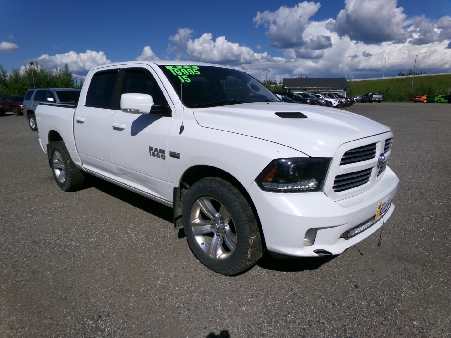 2015 White Dodge Ram 1500 Sport Crew Cab SWB 4WD (1C6RR7MT8FS) with an 5.7L V8 OHV 16V engine, 6-Speed Automatic transmission, located at 2630 Philips Field Rd., Fairbanks, AK, 99709, (907) 458-0593, 64.848068, -147.780609- Photo#0