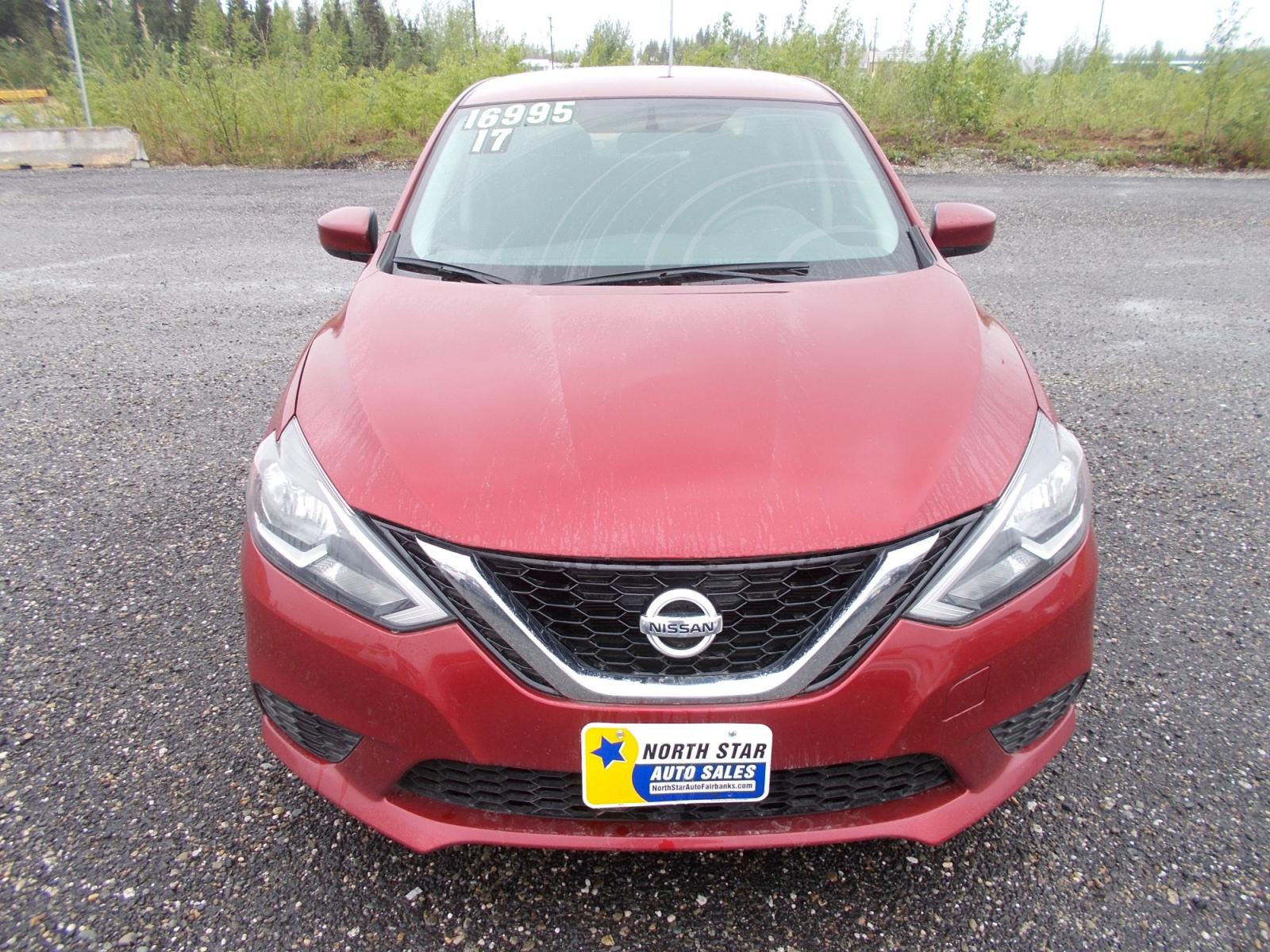 2017 Red Nissan Sentra S 6MT (3N1AB7AP6HL) with an 1.8L L4 SFI DOHC 16V engine, 6M transmission, located at 2630 Philips Field Rd., Fairbanks, AK, 99709, (907) 458-0593, 64.848068, -147.780609 - Photo #1