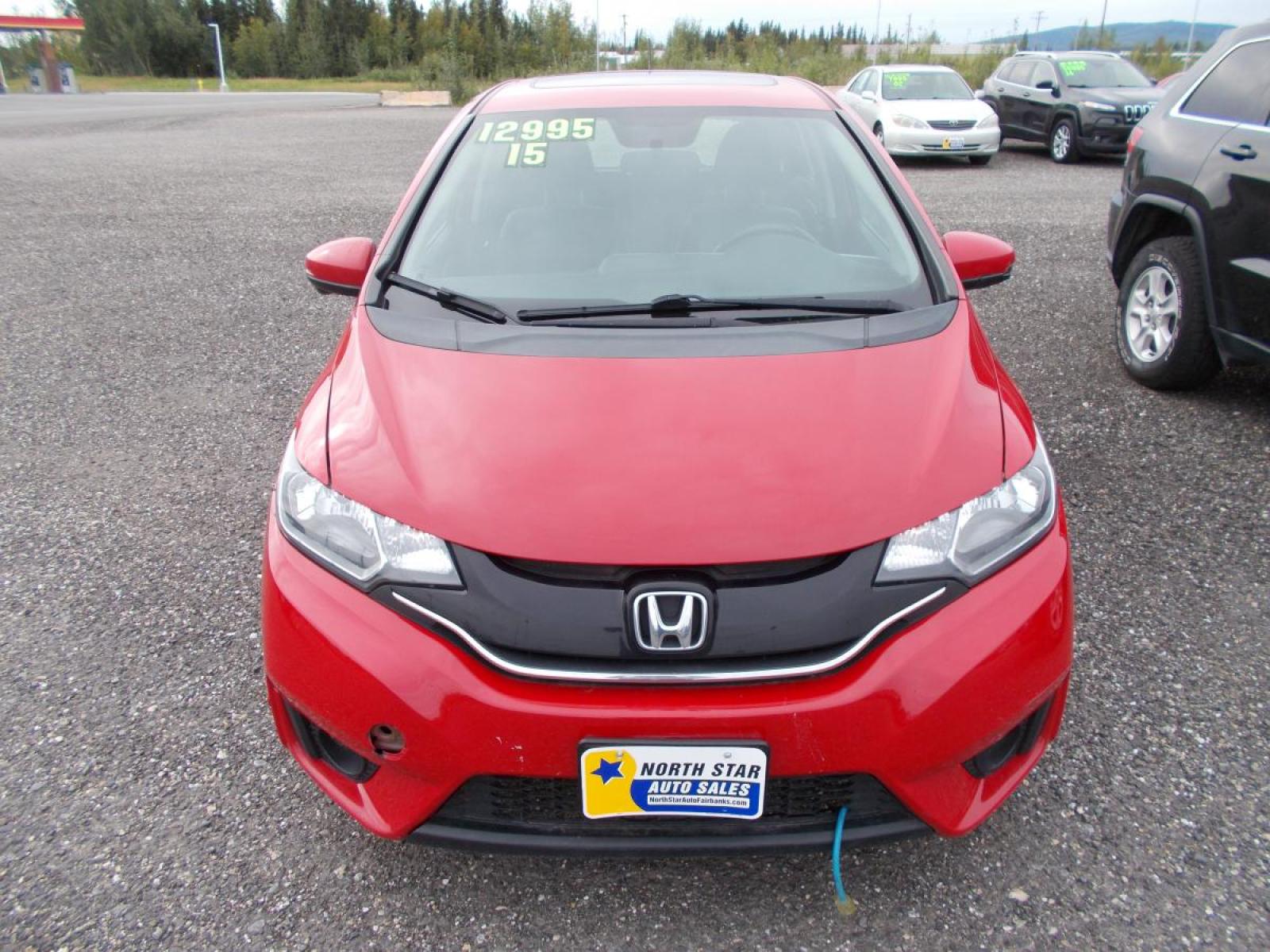 2015 Red Honda Fit EX CVT (3HGGK5H88FM) with an 1.5L L4 SOHC 16V engine, Continuously Variable Transmission transmission, located at 2630 Philips Field Rd., Fairbanks, AK, 99709, (907) 458-0593, 64.848068, -147.780609 - Photo #1