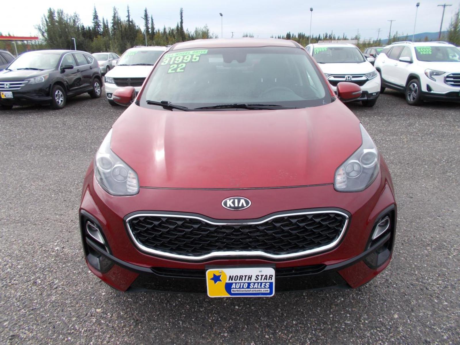 2022 Red Kia Sportage LX AWD (KNDPMCAC8N7) with an 2.4L V6 DOHC 24V engine, 6A transmission, located at 2630 Philips Field Rd., Fairbanks, AK, 99709, (907) 458-0593, 64.848068, -147.780609 - Photo #1