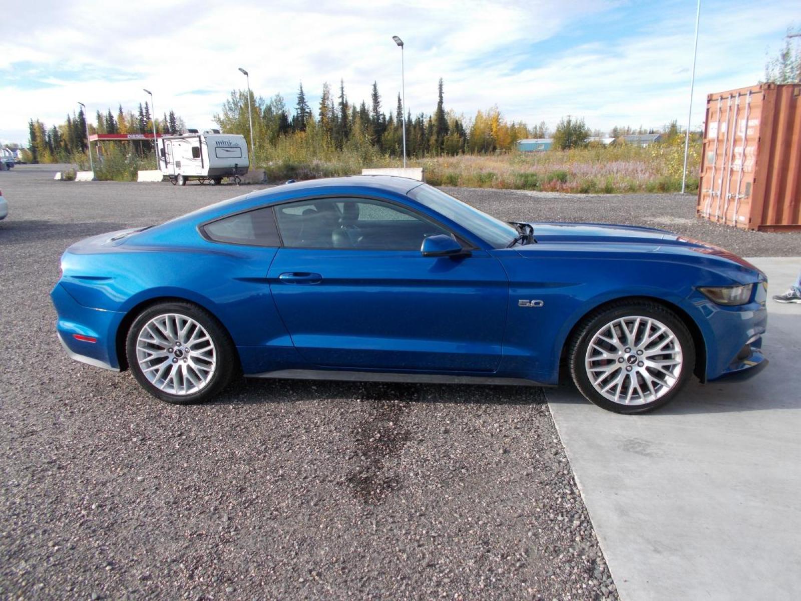 2017 Blue Ford Mustang GT Premium Coupe (1FA6P8CF6H5) with an 5.0L V8 DOHC 32V engine, located at 2630 Philips Field Rd., Fairbanks, AK, 99709, (907) 458-0593, 64.848068, -147.780609 - Photo #2