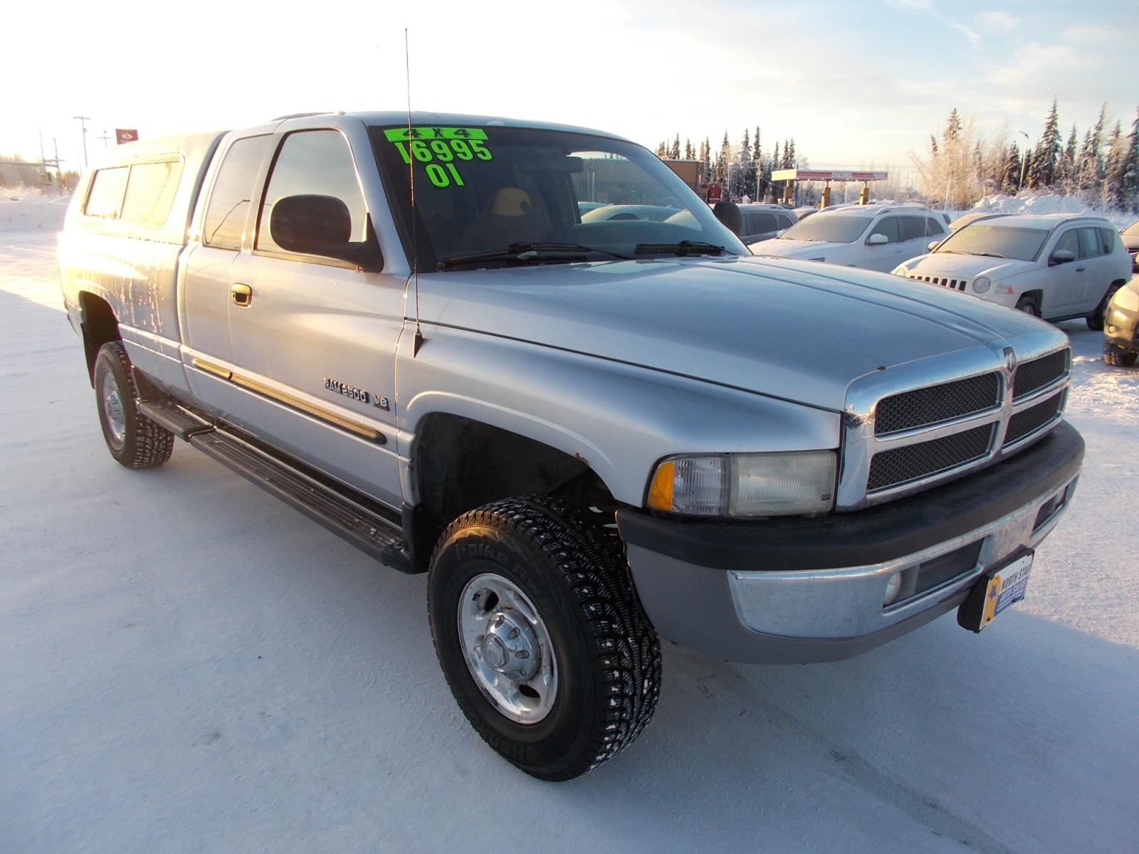 2001 Silver Dodge Ram 2500 Quad Cab Long Bed 4WD (3B7KF23Z31G) with an 5.9L V8 OHV 16V engine, located at 2630 Philips Field Rd., Fairbanks, AK, 99709, (907) 458-0593, 64.848068, -147.780609 - Photo #0