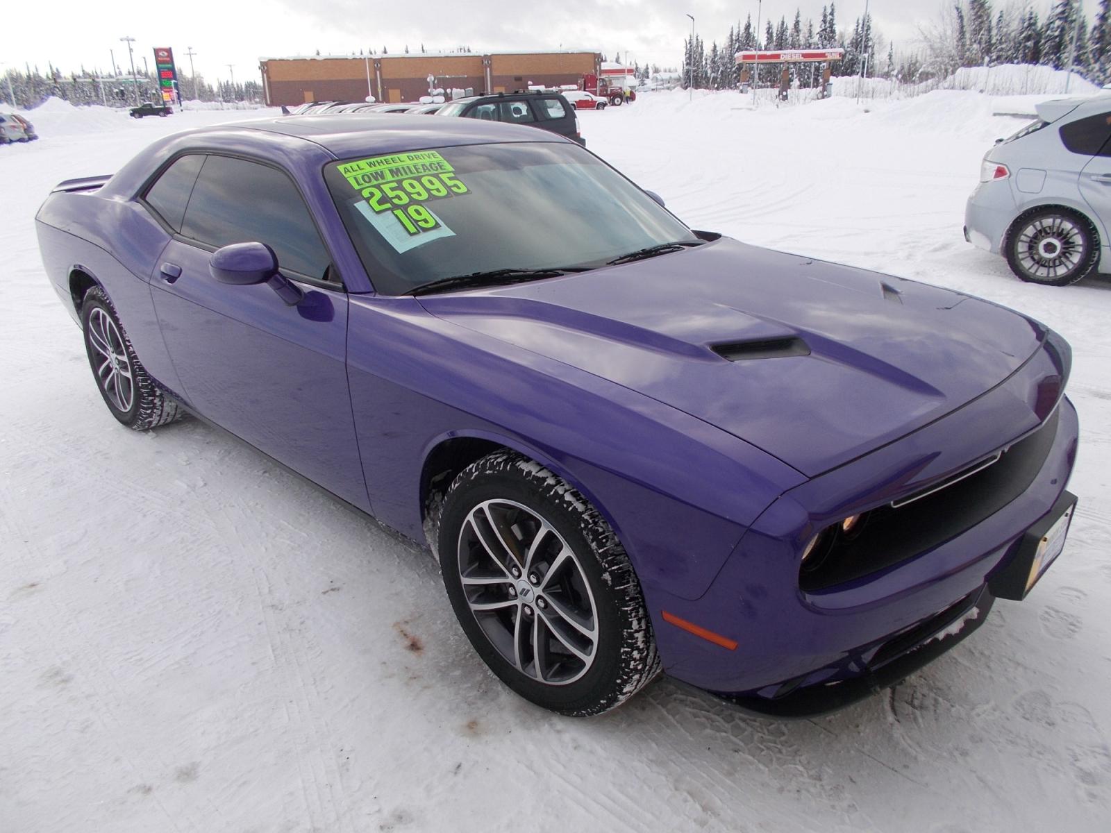 2019 Purple Dodge Challenger SXT (2C3CDZGG2KH) with an 3.6L V6 DOHC 24V engine, 8A transmission, located at 2630 Philips Field Rd., Fairbanks, AK, 99709, (907) 458-0593, 64.848068, -147.780609 - Photo #0