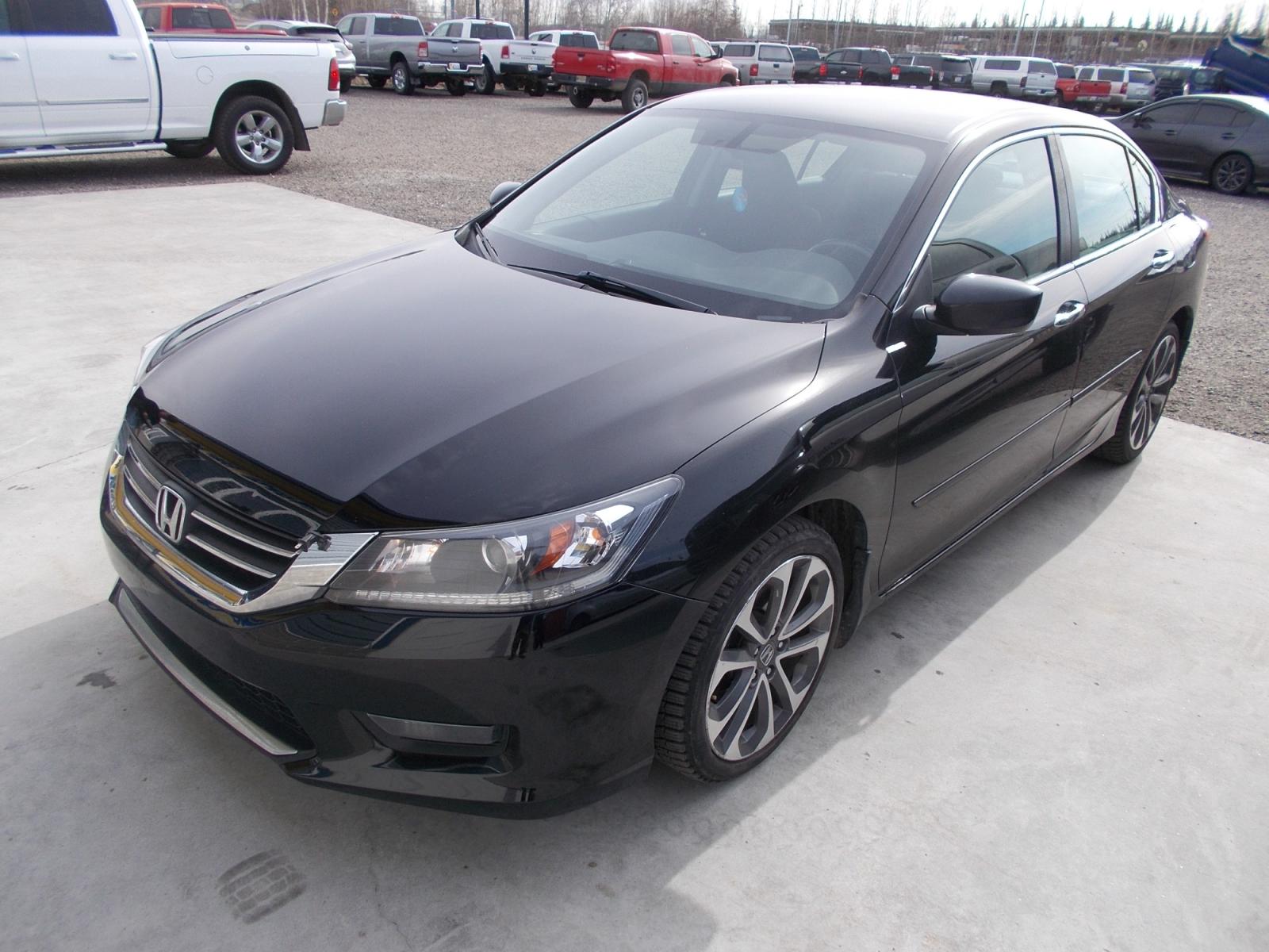 2014 Black Honda Accord Sport Sedan CVT (1HGCR2F56EA) with an 2.4L L4 DOHC 16V engine, Continuously Variable Transmission transmission, located at 2630 Philips Field Rd., Fairbanks, AK, 99709, (907) 458-0593, 64.848068, -147.780609 - Photo #0