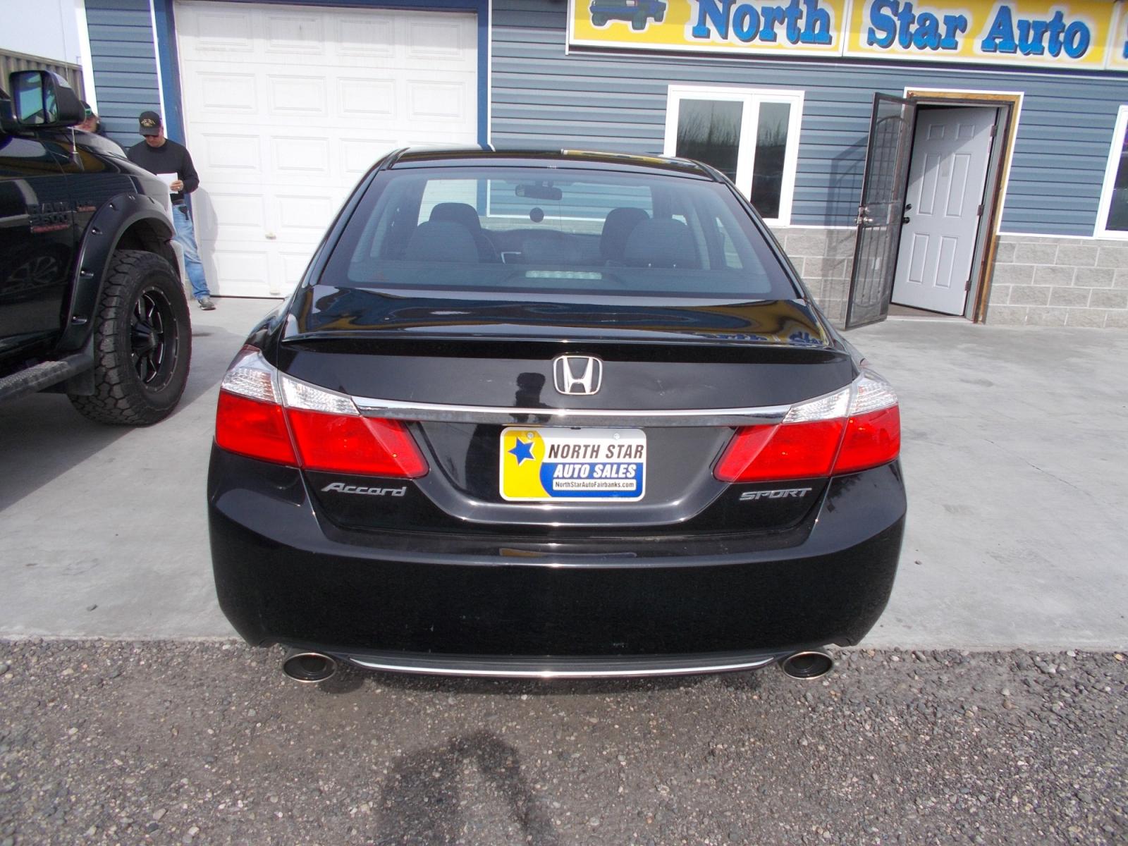 2014 Black Honda Accord Sport Sedan CVT (1HGCR2F56EA) with an 2.4L L4 DOHC 16V engine, Continuously Variable Transmission transmission, located at 2630 Philips Field Rd., Fairbanks, AK, 99709, (907) 458-0593, 64.848068, -147.780609 - Photo #3