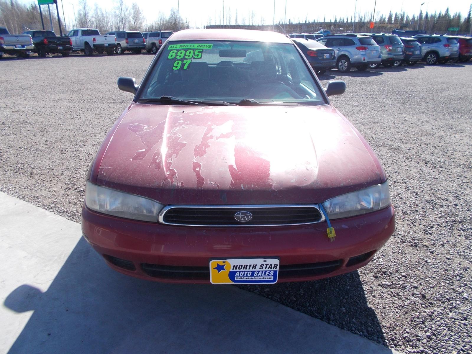 1997 Red Subaru Legacy Wagon Brighton AWD (4S3BK4259V7) with an 2.2L H4 SOHC 16V engine, 4-Speed Automatic Overdrive transmission, located at 2630 Philips Field Rd., Fairbanks, AK, 99709, (907) 458-0593, 64.848068, -147.780609 - Photo #1