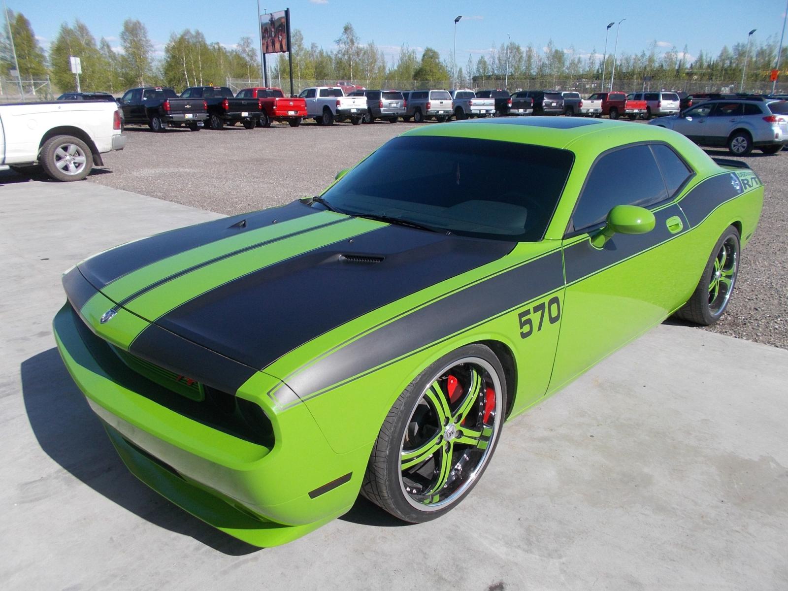2010 Green and Matte Black Dodge Challenger R/T (2B3CJ5DT8AH) with an 5.7L V8 OHV 16V engine, 6-Speed Manual transmission, located at 2630 Philips Field Rd., Fairbanks, AK, 99709, (907) 458-0593, 64.848068, -147.780609 - Photo #0