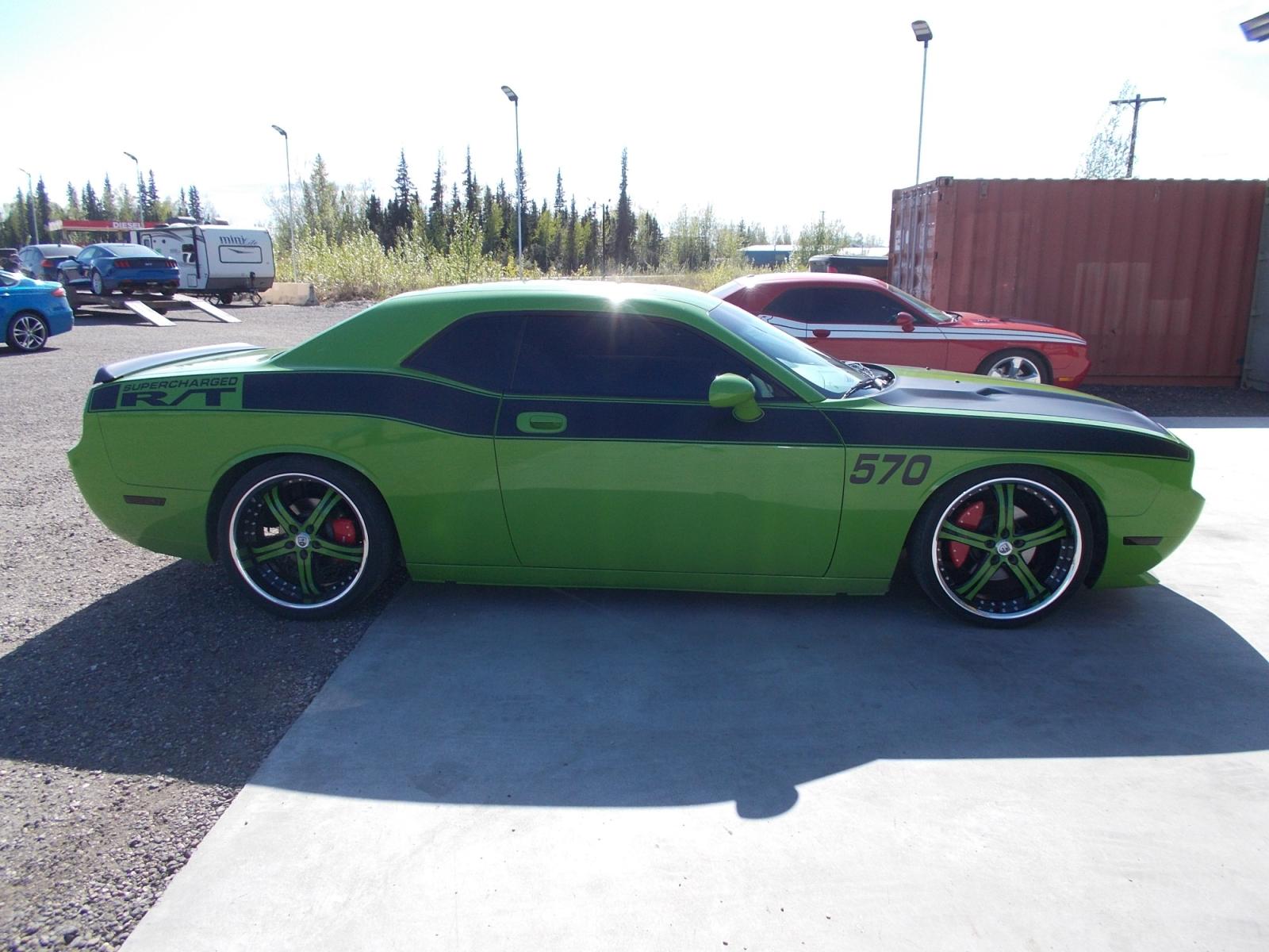 2010 Green and Matte Black Dodge Challenger R/T (2B3CJ5DT8AH) with an 5.7L V8 OHV 16V engine, 6-Speed Manual transmission, located at 2630 Philips Field Rd., Fairbanks, AK, 99709, (907) 458-0593, 64.848068, -147.780609 - Photo #2