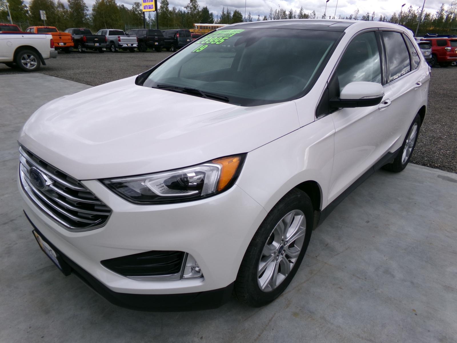 2019 White Ford Edge Titanium AWD (2FMPK4K94KB) with an 2.0L L4 DOHC 16V engine, 6A transmission, located at 2630 Philips Field Rd., Fairbanks, AK, 99709, (907) 458-0593, 64.848068, -147.780609 - Photo #0