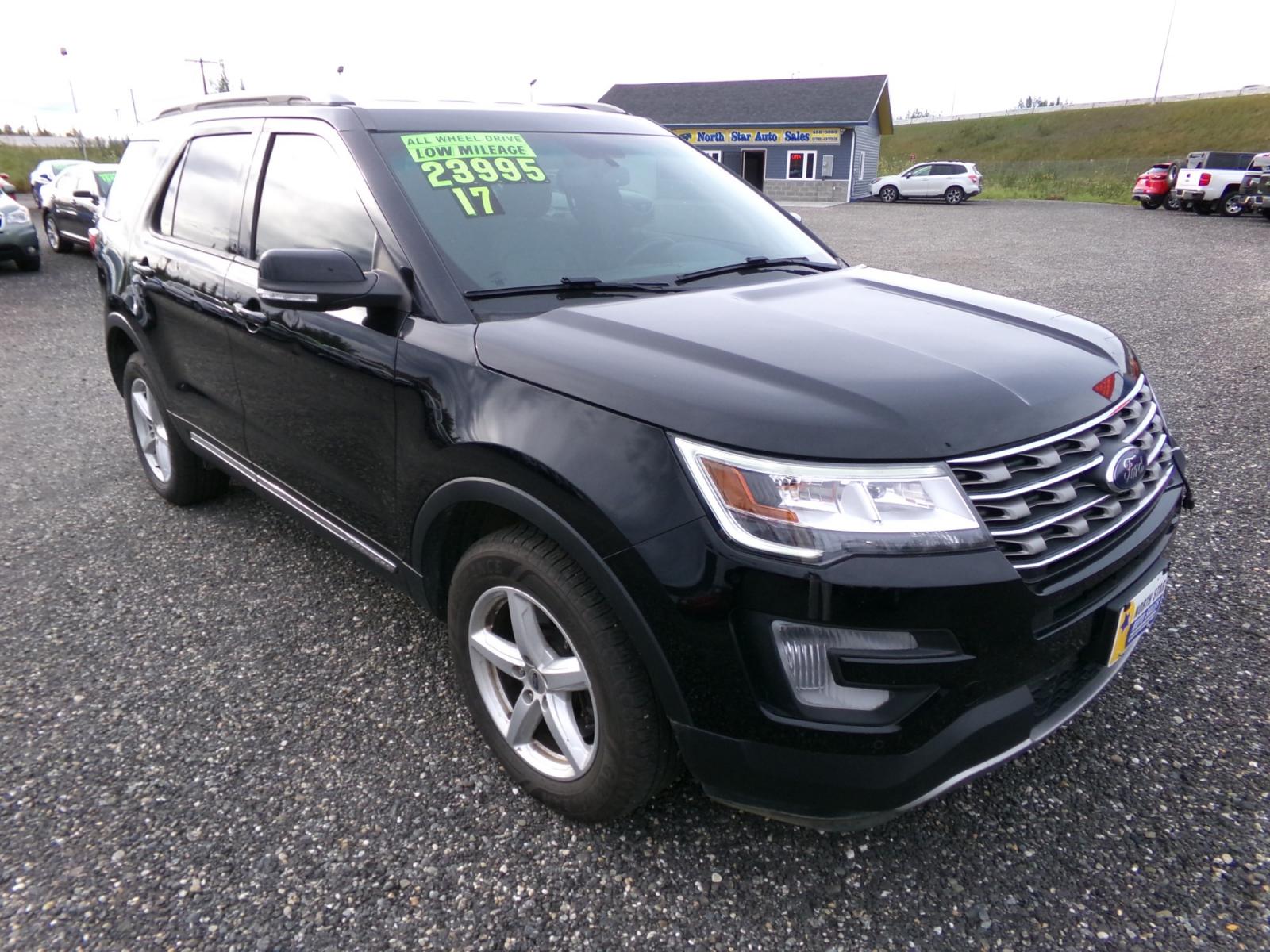 2017 Black Ford Explorer XLT 4WD (1FM5K8DH2HG) with an 2.3L L4 DOHC 16V engine, 6A transmission, located at 2630 Philips Field Rd., Fairbanks, AK, 99709, (907) 458-0593, 64.848068, -147.780609 - Photo #0