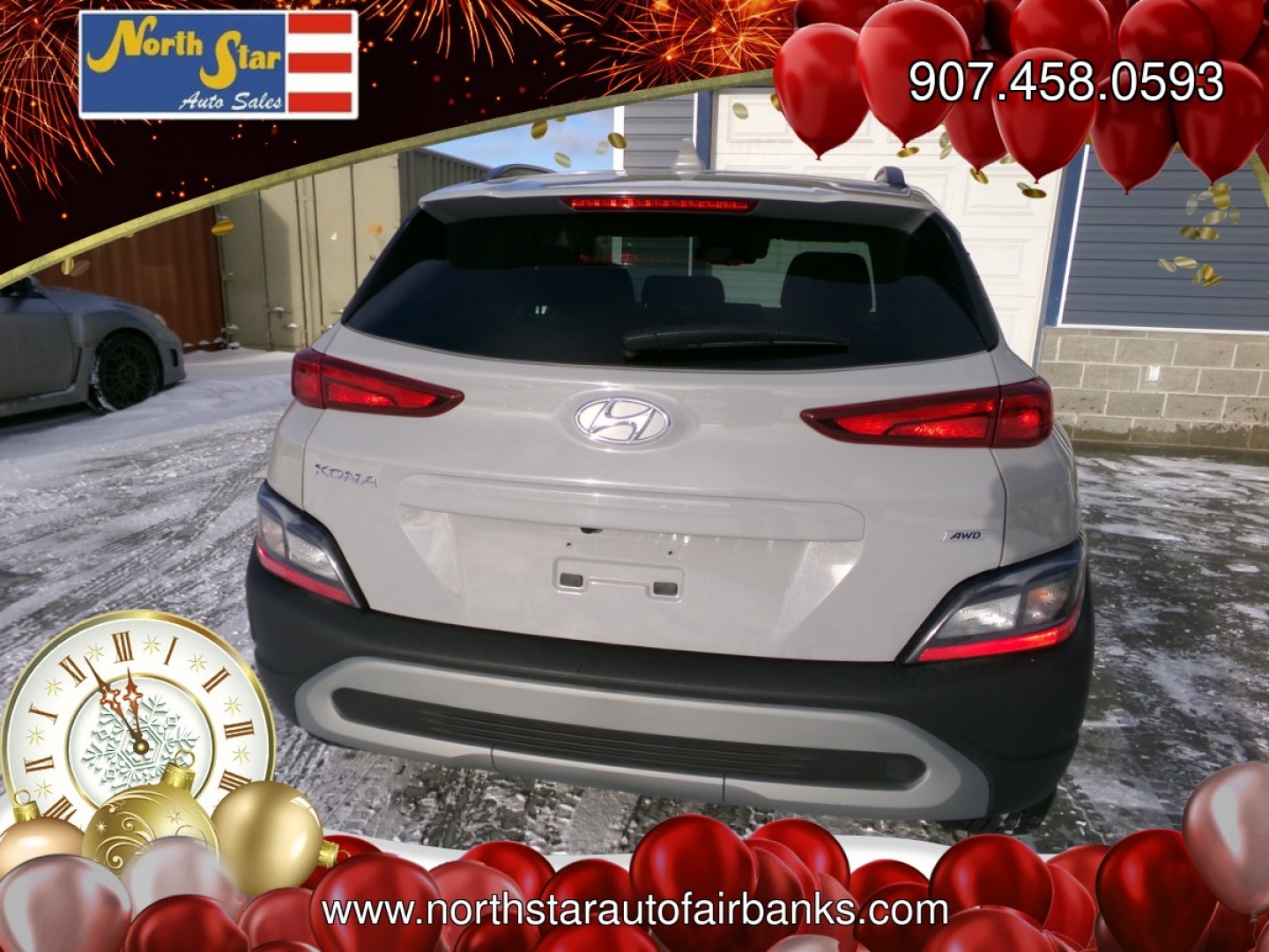 2023 Silver Hyundai Kona SEL AWD (KM8K6CAB9PU) with an 2.0L L4 DOHC 16V engine, CVT transmission, located at 2630 Philips Field Rd., Fairbanks, AK, 99709, (907) 458-0593, 64.848068, -147.780609- Photo#3