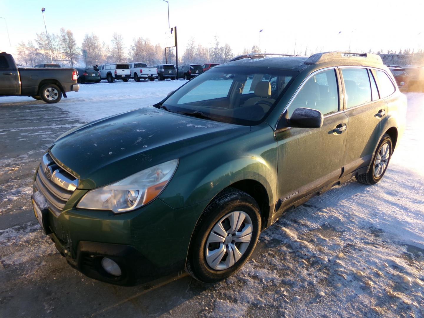 2013 Green Subaru Outback 2.5i (4S4BRBAC1D3) with an 2.5L H4 DOHC 16V engine, located at 2630 Philips Field Rd., Fairbanks, AK, 99709, (907) 458-0593, 64.848068, -147.780609 - Photo#0