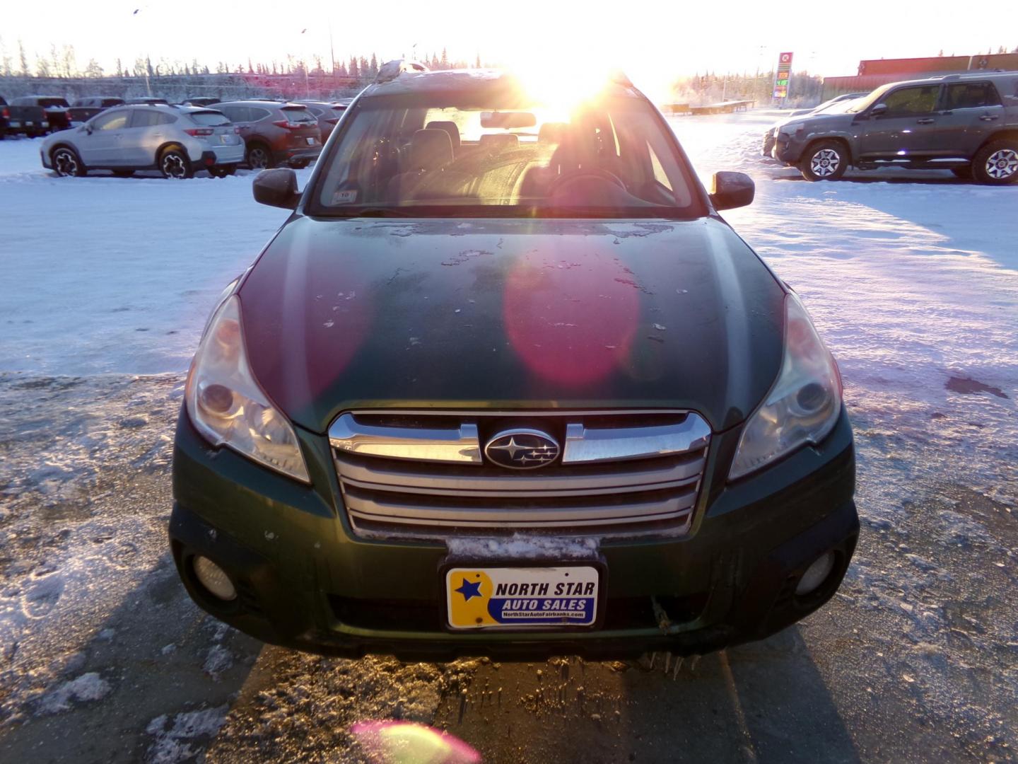 2013 Green Subaru Outback 2.5i (4S4BRBAC1D3) with an 2.5L H4 DOHC 16V engine, located at 2630 Philips Field Rd., Fairbanks, AK, 99709, (907) 458-0593, 64.848068, -147.780609 - Photo#1