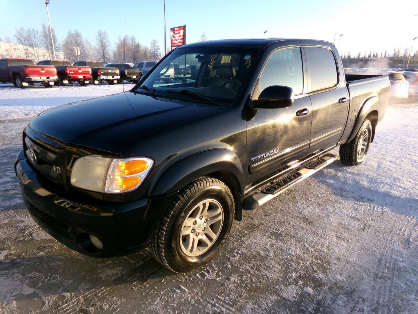2004 Black /Black Toyota Tundra Limited Double Cab 4WD (5TBDT48114S) with an 4.7L V8 DOHC 32V engine, 4-Speed Automatic Overdrive transmission, located at 2630 Philips Field Rd., Fairbanks, AK, 99709, (907) 458-0593, 64.848068, -147.780609 - Photo#0