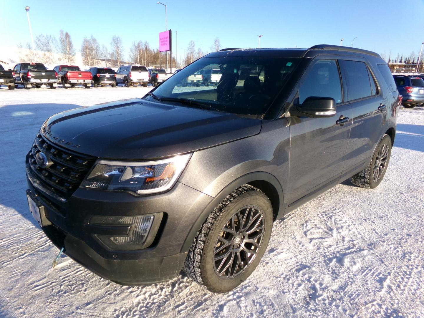 2016 Grey Ford Explorer Sport 4WD (1FM5K8GT2GG) with an 3.5L V6 DOHC 24V engine, 6-Speed Automatic transmission, located at 2630 Philips Field Rd., Fairbanks, AK, 99709, (907) 458-0593, 64.848068, -147.780609 - Photo#0