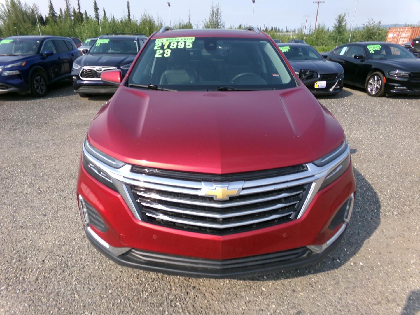 2023 Red Chevrolet Equinox Premier AWD (3GNAXXEG7PL) with an 1.5L L4 DOHC 16V TURBO engine, 6A transmission, located at 2630 Philips Field Rd., Fairbanks, AK, 99709, (907) 458-0593, 64.848068, -147.780609 - Photo#1