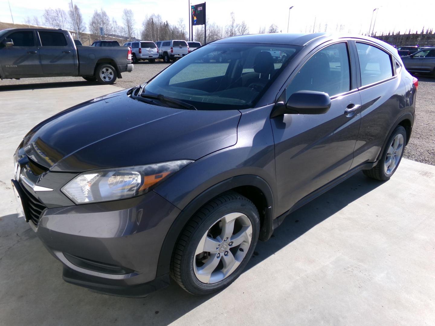 2016 Grey Honda HR-V LX 4WD CVT (3CZRU6H3XGM) with an 1.8L L4 DOHC 16V engine, 5-Speed Automatic transmission, located at 2630 Philips Field Rd., Fairbanks, AK, 99709, (907) 458-0593, 64.848068, -147.780609 - Photo#0