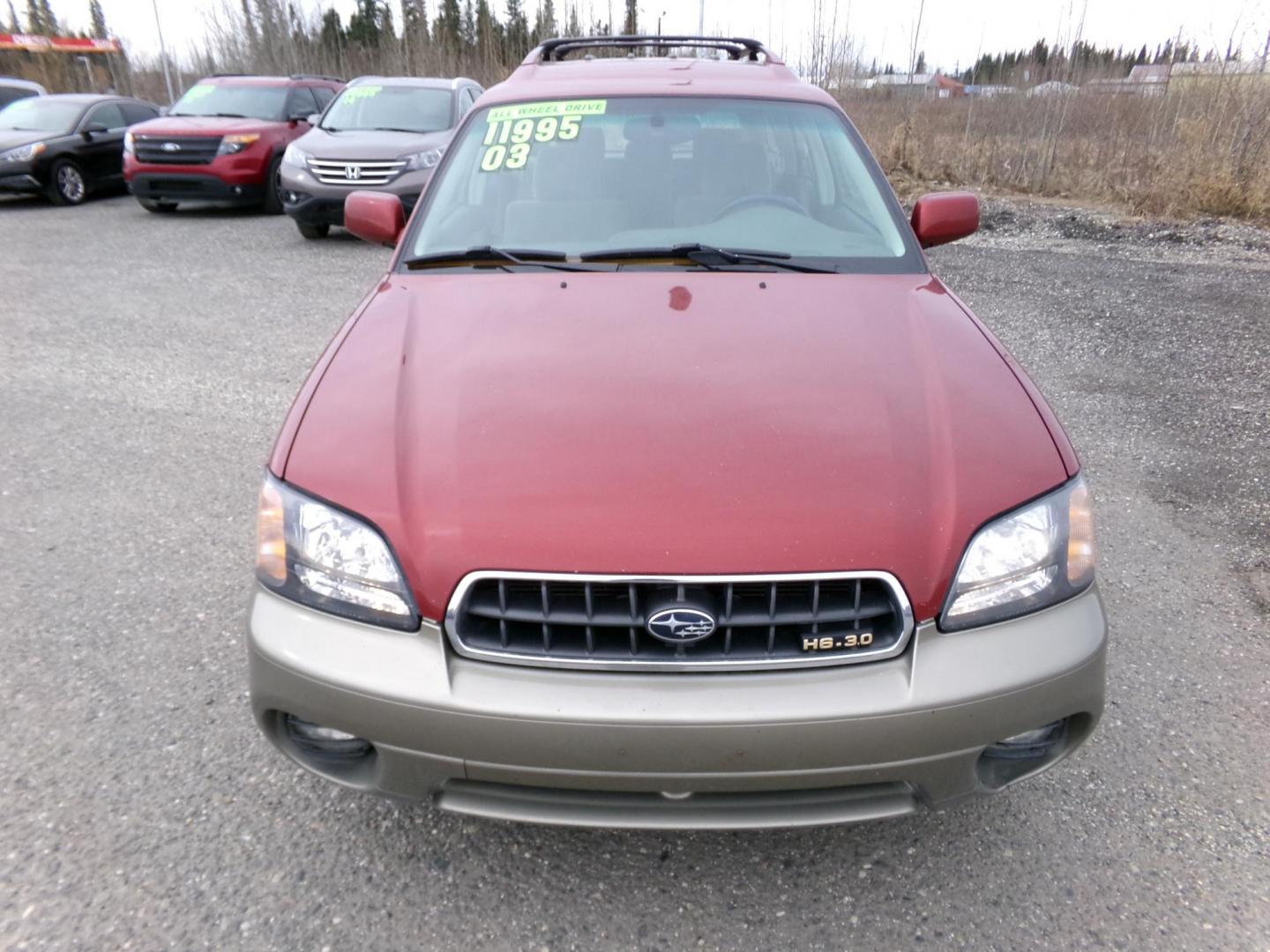2003 Red Subaru Outback H6-3.0 Wagon (4S3BH895X37) with an 3.0L H6 DOHC 24V engine, 4-Speed Automatic Overdrive transmission, located at 2630 Philips Field Rd., Fairbanks, AK, 99709, (907) 458-0593, 64.848068, -147.780609 - Photo#1