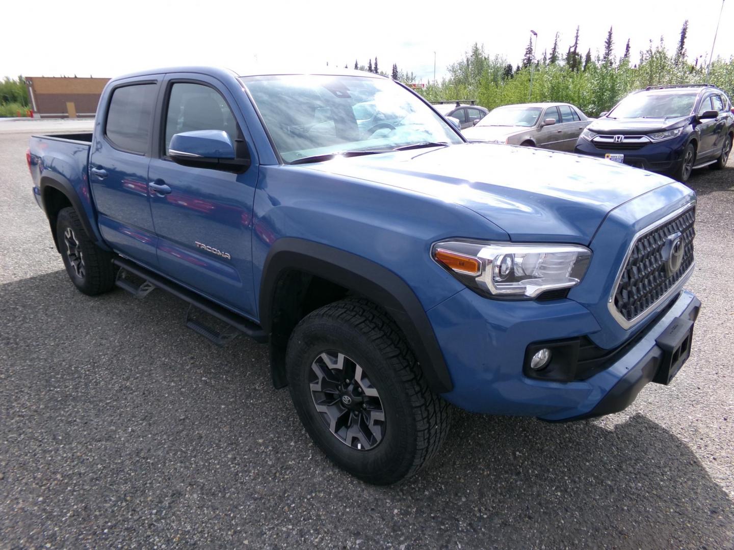 2019 Blue Toyota Tacoma SR5 Double Cab Long Bed V6 6AT 4WD (3TMCZ5AN8KM) with an 3.6L V6 DOHC 24V engine, 6A transmission, located at 2630 Philips Field Rd., Fairbanks, AK, 99709, (907) 458-0593, 64.848068, -147.780609 - Photo#0