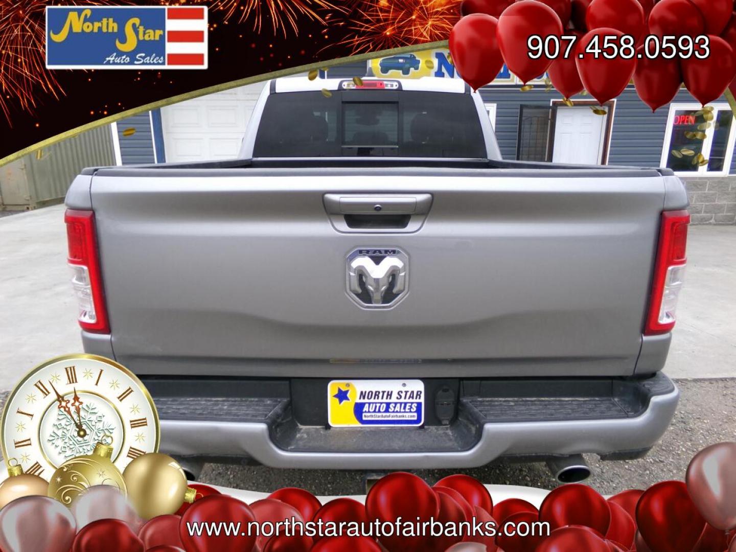 2020 Silver /Grey Dodge 1500 Big Horn Quad Cab 4WD (1C6SRFBTXLN) with an 5.7L V8 OHV 16V HEMI engine, 8A transmission, located at 2630 Philips Field Rd., Fairbanks, AK, 99709, (907) 458-0593, 64.848068, -147.780609- Photo#3