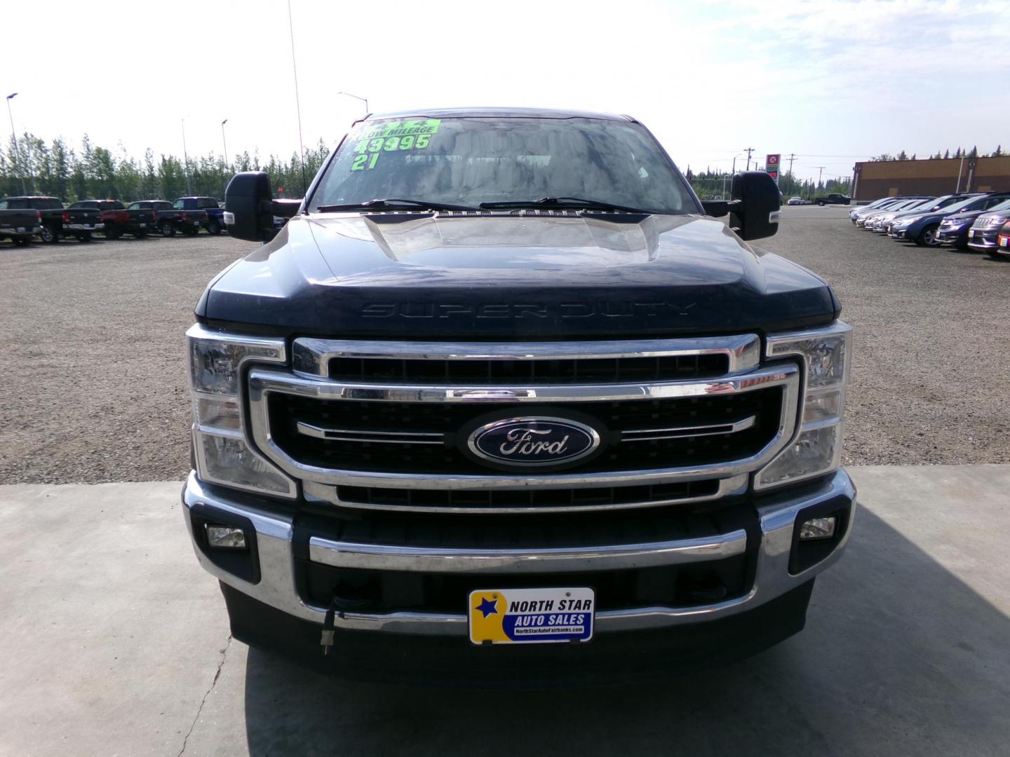 2021 Blue /Black Ford F-350 SD Lariat Superduty Crew Cab 4WD 8ft Bed (1FT8W3B69ME) with an 6.2L V8 OHV 16V engine, 6A transmission, located at 2630 Philips Field Rd., Fairbanks, AK, 99709, (907) 458-0593, 64.848068, -147.780609 - Photo#1