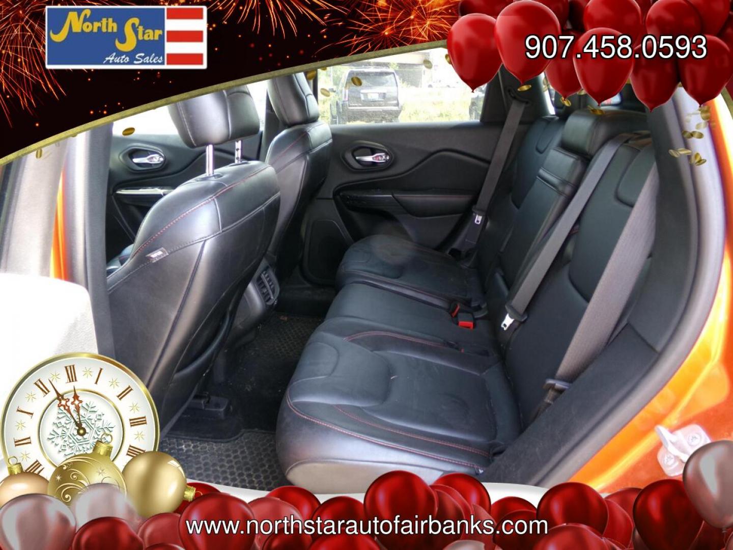 2014 Orange Jeep Cherokee Trailhawk 4WD (1C4PJMBS6EW) with an 3.2L V6 DOHC 24V engine, 9-Speed Automatic transmission, located at 2630 Philips Field Rd., Fairbanks, AK, 99709, (907) 458-0593, 64.848068, -147.780609- Photo#5
