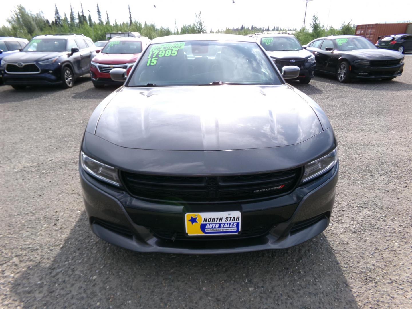 2015 Grey Dodge Charger SXT AWD (2C3CDXJG9FH) with an 3.6L V6 DOHC 24V engine, 8-Speed Automatic transmission, located at 2630 Philips Field Rd., Fairbanks, AK, 99709, (907) 458-0593, 64.848068, -147.780609 - Photo#1