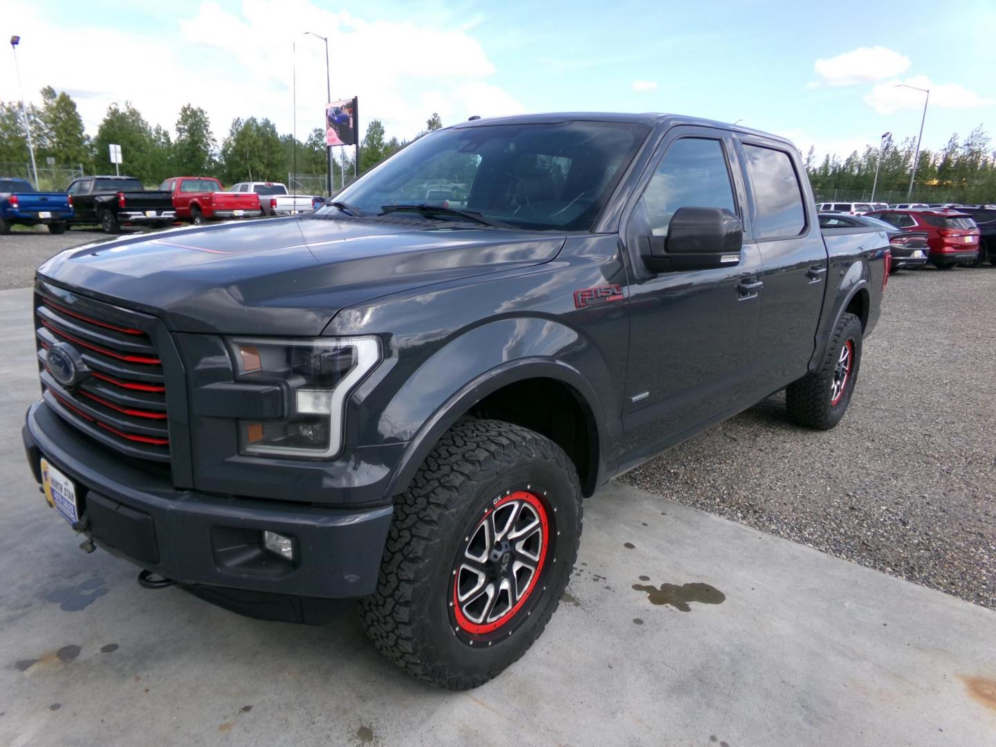 2016 Grey Ford F-150 Lariat Sport SuperCrew 6.5-ft. Bed 4WD (1FTEW1EG9GF) with an 3.5L V6 TURBO engine, 6A transmission, located at 2630 Philips Field Rd., Fairbanks, AK, 99709, (907) 458-0593, 64.848068, -147.780609 - Photo#0