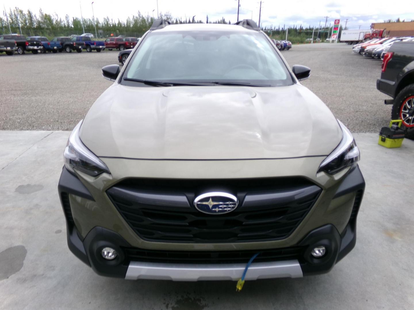 2025 Green and Matte Black Subaru Outback Premium (4S4BTADC1S3) with an 2.5L H4 DOHC 16V engine, CVT transmission, located at 2630 Philips Field Rd., Fairbanks, AK, 99709, (907) 458-0593, 64.848068, -147.780609 - Photo#1