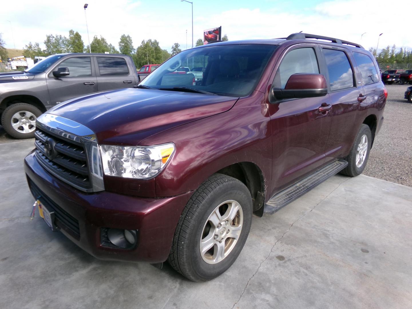 2011 Red Toyota Sequoia SR5 5.7L 4WD (5TDBY5G1XBS) with an 5.7L V8 DOHC 32V engine, 6-Speed Automatic Overdrive transmission, located at 2630 Philips Field Rd., Fairbanks, AK, 99709, (907) 458-0593, 64.848068, -147.780609 - Photo#0