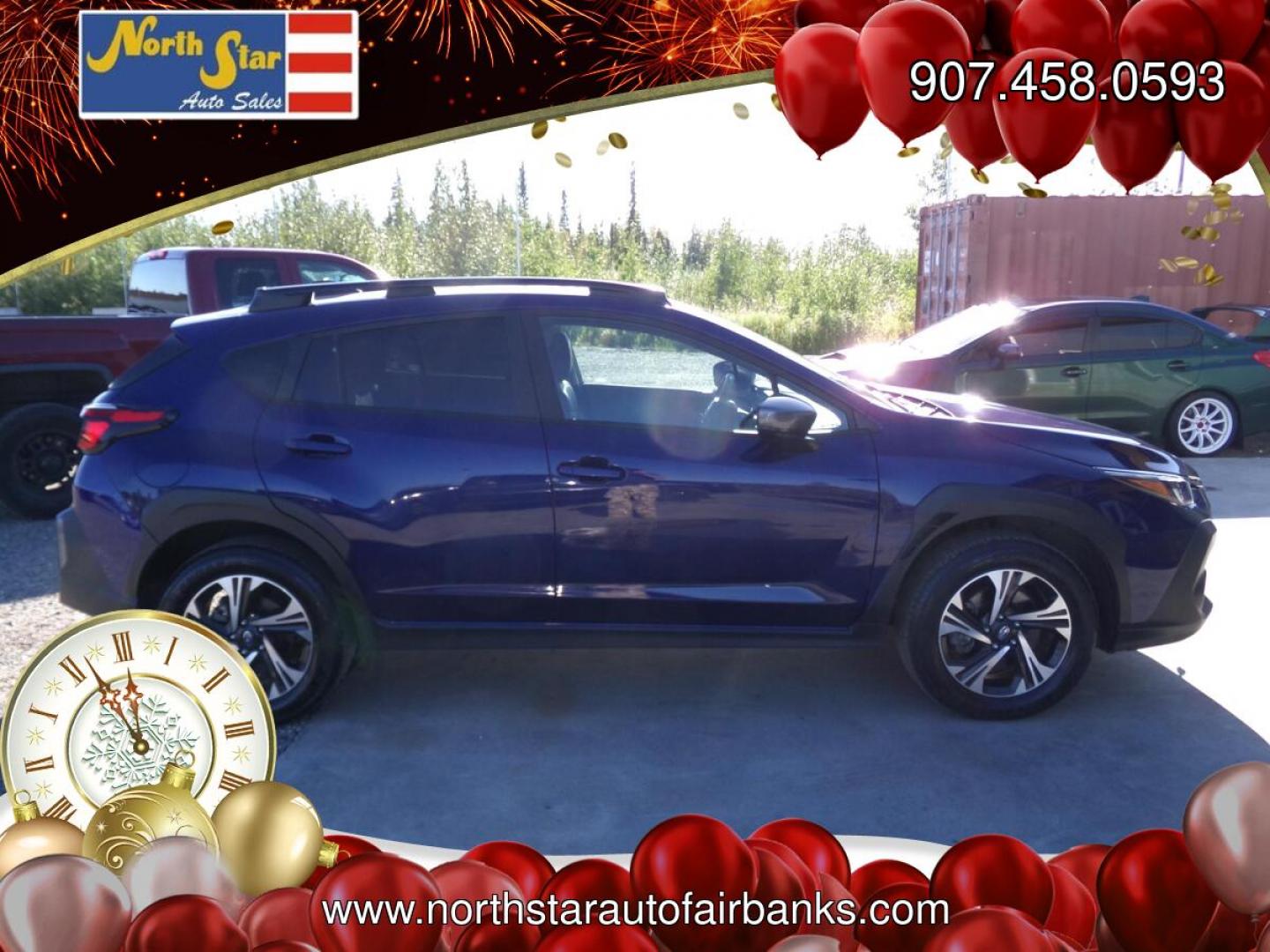 2024 Blue Subaru Crosstrek Limited (4S4GUHL6XR3) with an 2.0L L4 DOHC 16V engine, CVT transmission, located at 2630 Philips Field Rd., Fairbanks, AK, 99709, (907) 458-0593, 64.848068, -147.780609- Photo#2