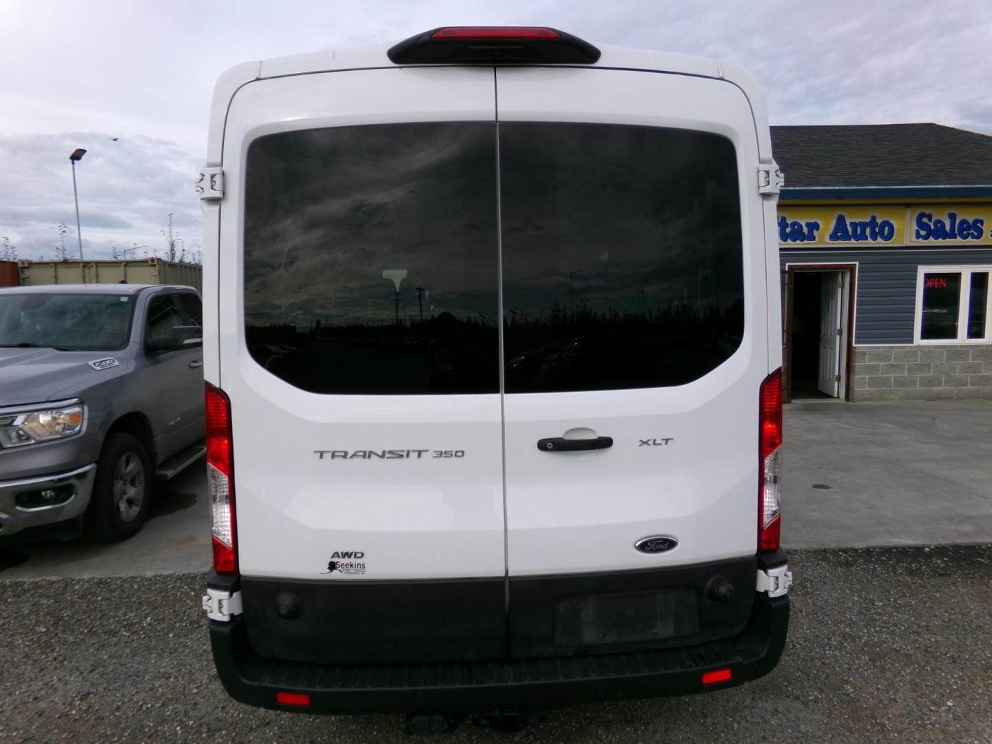 2021 White Ford Transit 350 Wagon Med. Roof XL w/Sliding Pass. 148-in. WB (1FBAX9C85MK) with an 3.5L V6 DOHC 24V engine, 6A transmission, located at 2630 Philips Field Rd., Fairbanks, AK, 99709, (907) 458-0593, 64.848068, -147.780609 - Photo#3
