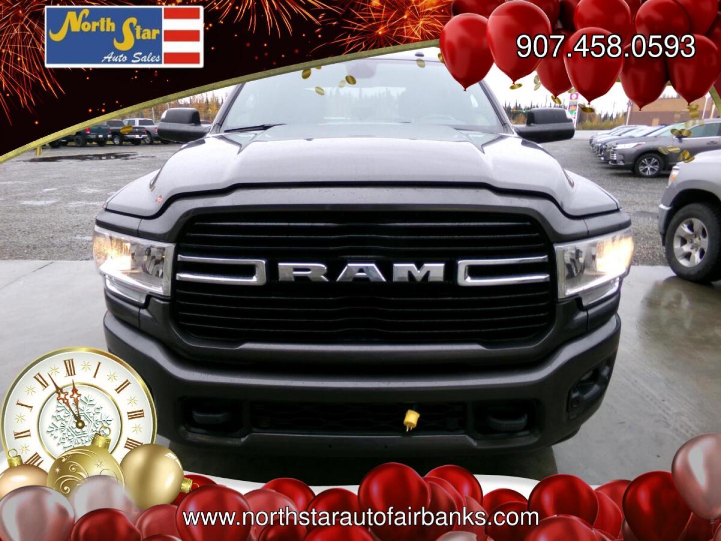 2019 Grey Dodge 2500 BigHorn Crew Cab SWB 4WD (3C6UR5DL0KG) with an 6.7L L6 OHV 24V TURBO DIESEL engine, 6A transmission, located at 2630 Philips Field Rd., Fairbanks, AK, 99709, (907) 458-0593, 64.848068, -147.780609- Photo#1