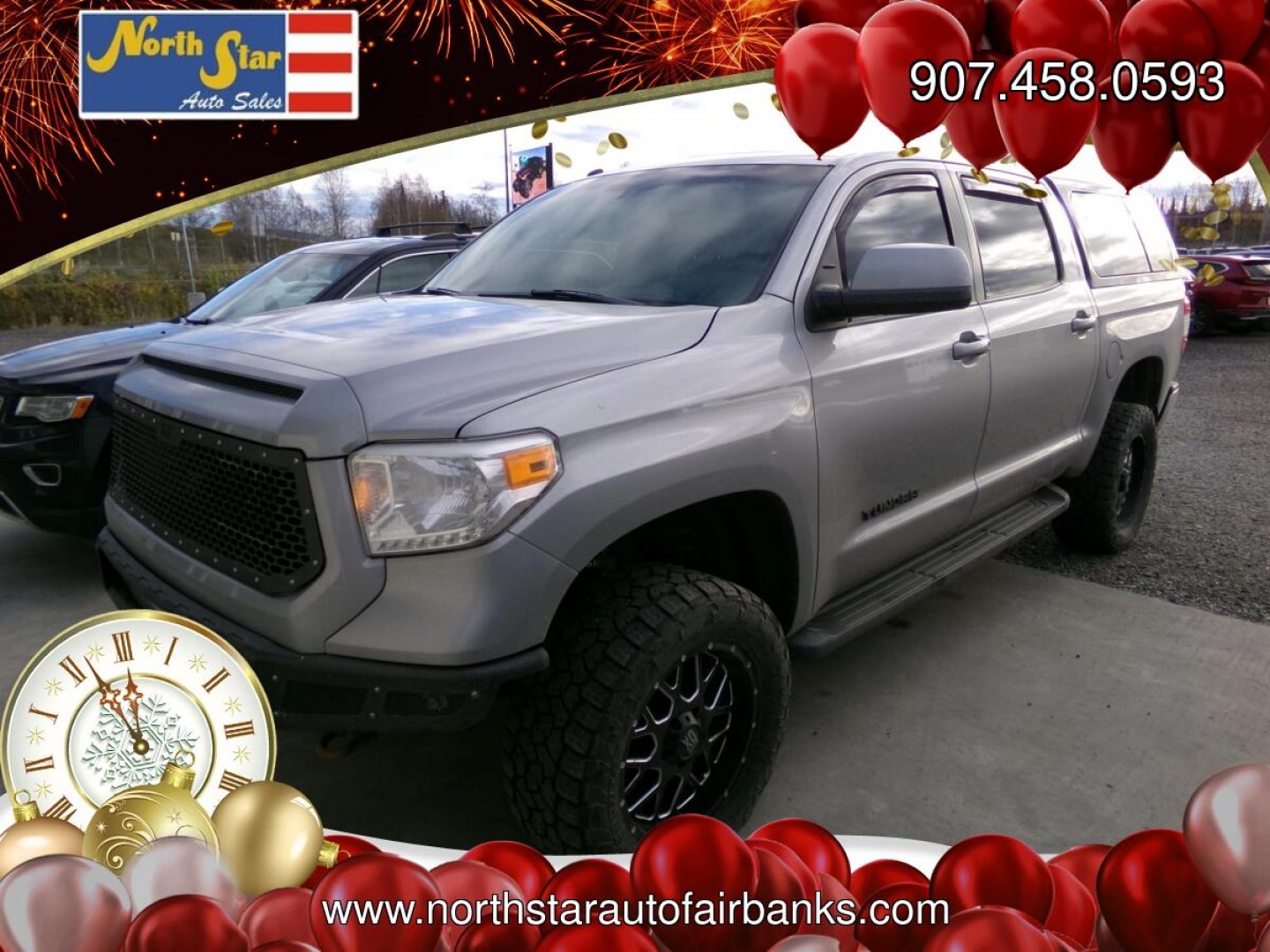 2016 Silver Toyota Tundra Limited 5.7L CrewMax 4WD (5TFHY5F18GX) with an 5.7L V8 DOHC 32V engine, 6A transmission, located at 2630 Philips Field Rd., Fairbanks, AK, 99709, (907) 458-0593, 64.848068, -147.780609- Photo#0