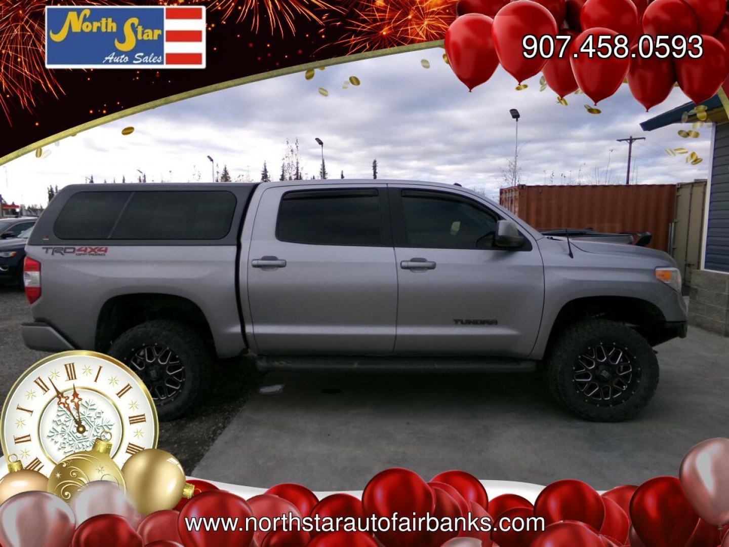 2016 Silver Toyota Tundra Limited 5.7L CrewMax 4WD (5TFHY5F18GX) with an 5.7L V8 DOHC 32V engine, 6A transmission, located at 2630 Philips Field Rd., Fairbanks, AK, 99709, (907) 458-0593, 64.848068, -147.780609- Photo#2