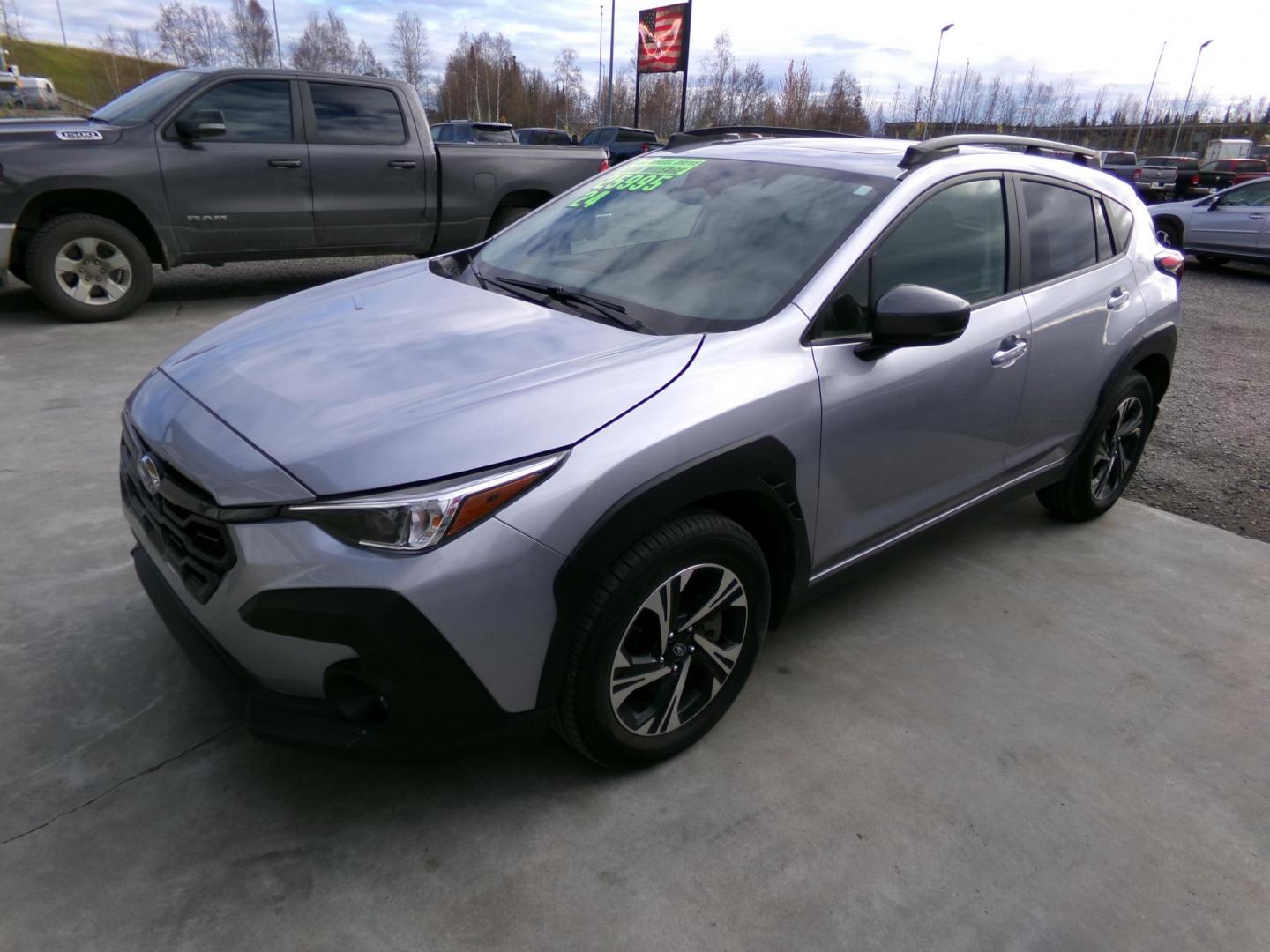 2024 Silver Subaru Crosstrek 2.0i Premium CVT (JF2GUADC0R8) with an 2.0L L4 DOHC 16V engine, CVT transmission, located at 2630 Philips Field Rd., Fairbanks, AK, 99709, (907) 458-0593, 64.848068, -147.780609 - Photo#0