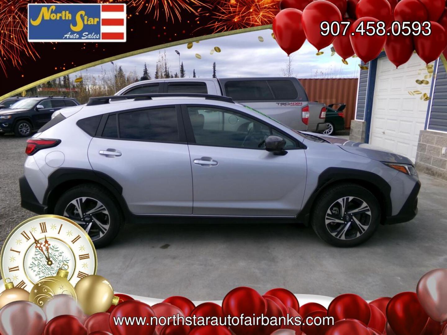 2024 Silver Subaru Crosstrek 2.0i Premium CVT (JF2GUADC0R8) with an 2.0L L4 DOHC 16V engine, CVT transmission, located at 2630 Philips Field Rd., Fairbanks, AK, 99709, (907) 458-0593, 64.848068, -147.780609- Photo#2