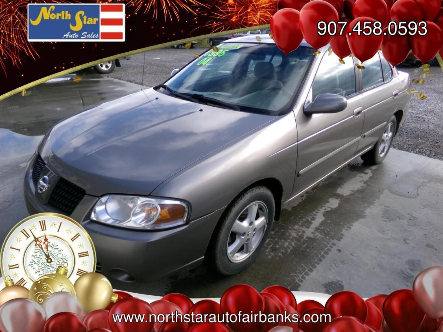 2004 Gold Nissan Sentra 2.5 S (3N1AB51A44L) with an 2.5L L4 DOHC 16V engine, 4-Speed Automatic Overdrive transmission, located at 2630 Philips Field Rd., Fairbanks, AK, 99709, (907) 458-0593, 64.848068, -147.780609- Photo#0