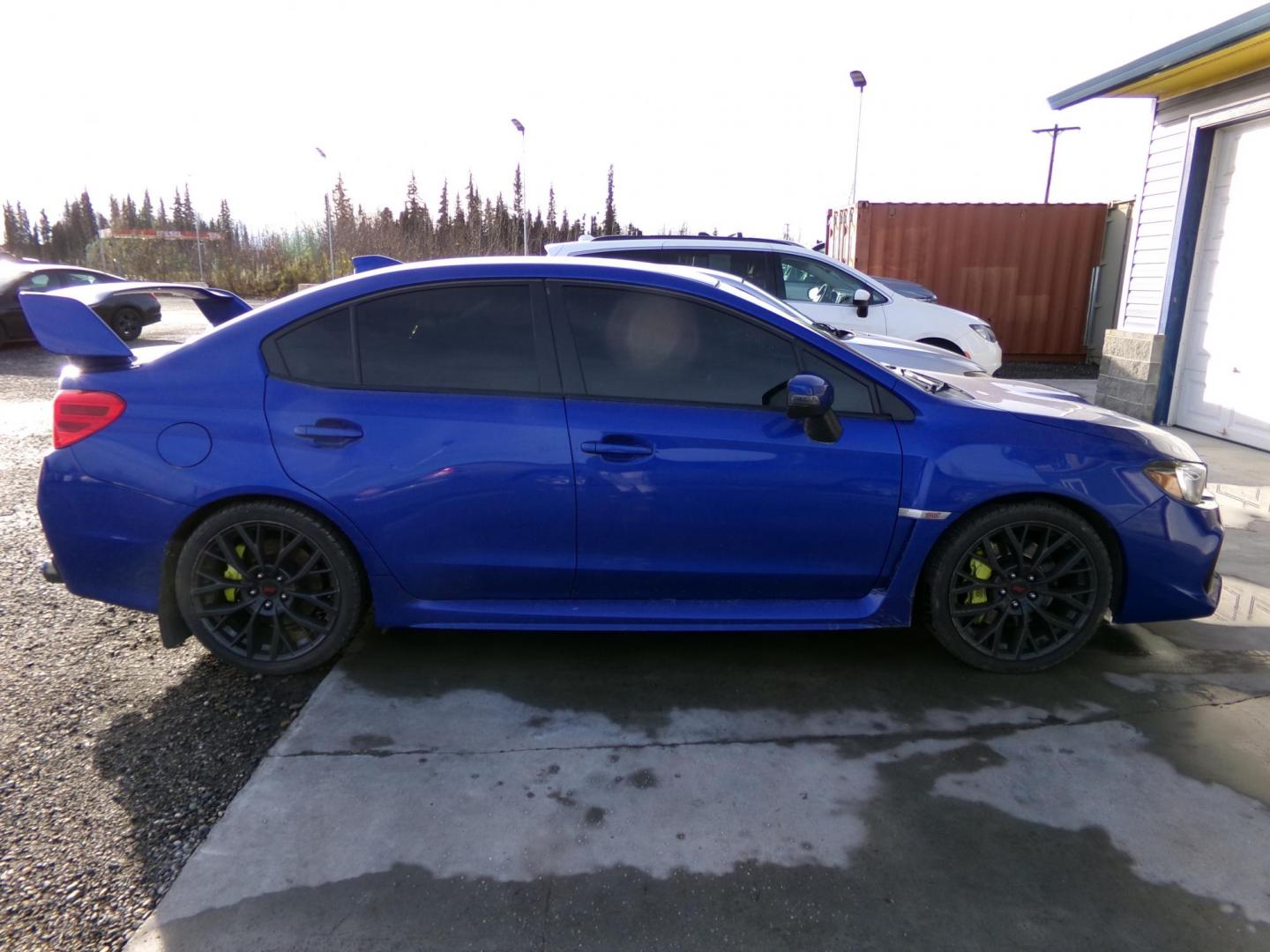 2018 Blue Subaru WRX STI Limited w/Wing 6M (JF1VA2W6XJ9) with an 2.0L H4 DOHC 16V engine, 6M transmission, located at 2630 Philips Field Rd., Fairbanks, AK, 99709, (907) 458-0593, 64.848068, -147.780609 - Photo#2