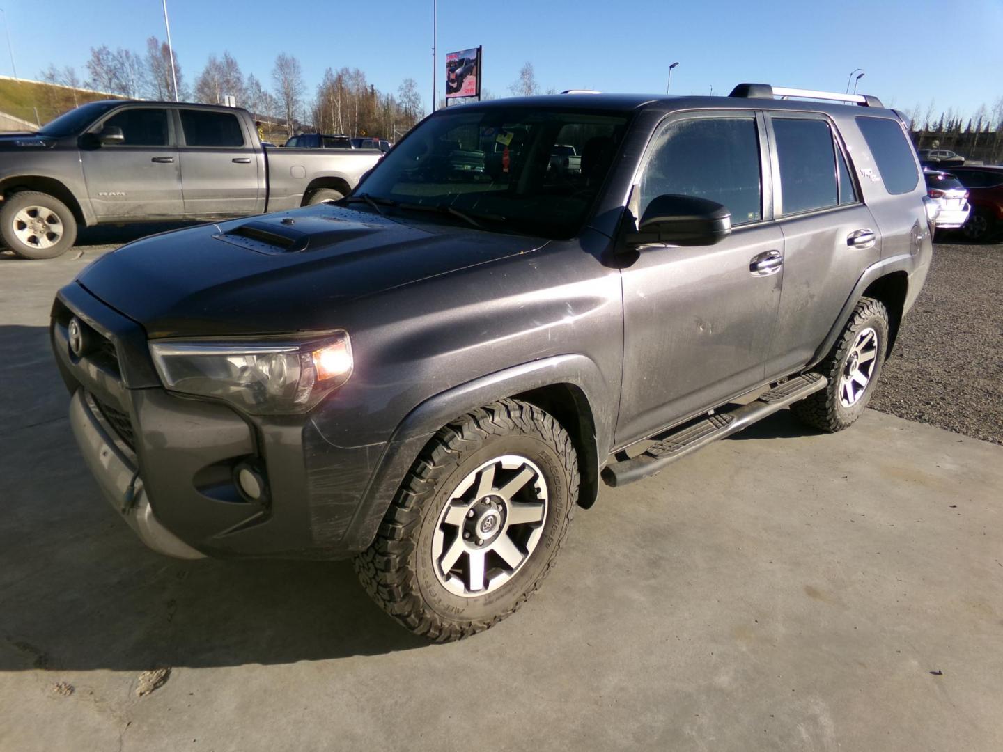 2018 Grey Toyota 4Runner Trail 4WD (JTEBU5JR3J5) with an 4.0L V6 DOHC 24V engine, 5A transmission, located at 2630 Philips Field Rd., Fairbanks, AK, 99709, (907) 458-0593, 64.848068, -147.780609 - Photo#0