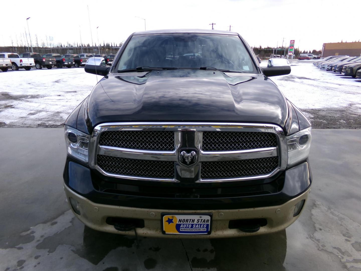 2015 Black /Brown Dodge 1500 Longhorn Crew Cab SWB 4WD (1C6RR7PT5FS) with an 5.7L V8 OHV 16V engine, 6-Speed Automatic transmission, located at 2630 Philips Field Rd., Fairbanks, AK, 99709, (907) 458-0593, 64.848068, -147.780609 - Photo#1