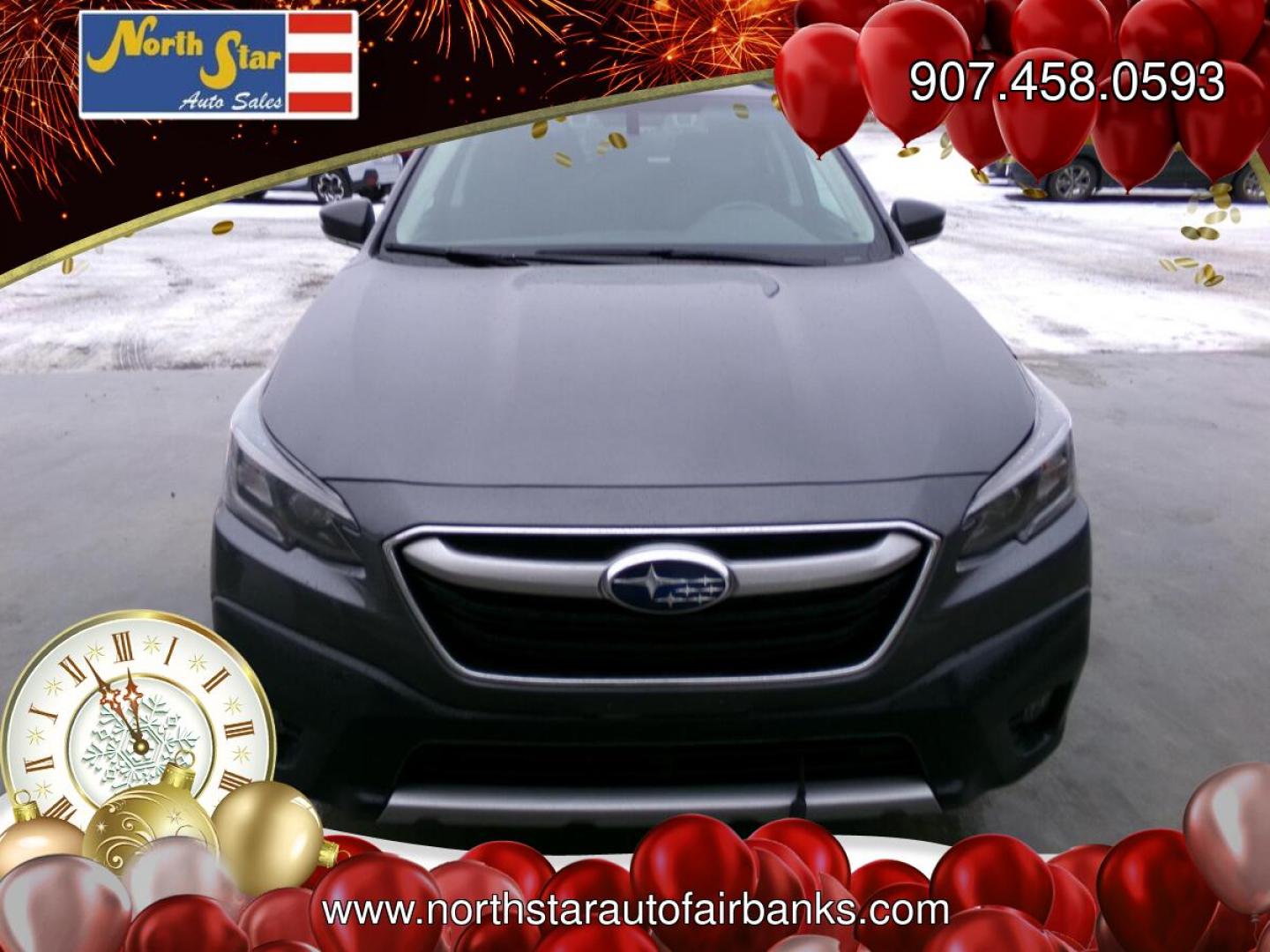 2022 Grey Subaru Outback Premium (4S4BTADC2N3) with an 2.5L H4 DOHC 16V engine, CVT transmission, located at 2630 Philips Field Rd., Fairbanks, AK, 99709, (907) 458-0593, 64.848068, -147.780609- Photo#1