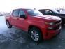 2021 Red Chevrolet Silverado 1500 Custom Crew Cab Short Box 4WD (3GCPYBEK9MG) with an 2.7L L4 DOHC 16V TURBO engine, 6A transmission, located at 2630 Philips Field Rd., Fairbanks, AK, 99709, (907) 458-0593, 64.848068, -147.780609 - Photo#4