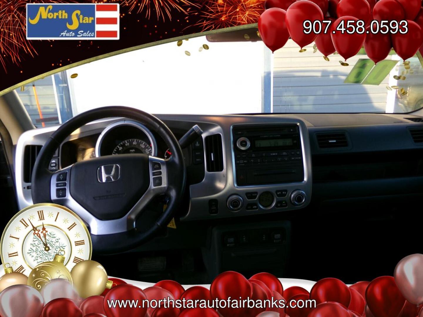 2006 Blue Honda Ridgeline RTL (2HJYK16576H) with an 3.5L V6 SOHC 24V engine, 5-Speed Automatic Overdrive transmission, located at 2630 Philips Field Rd., Fairbanks, AK, 99709, (907) 458-0593, 64.848068, -147.780609- Photo#6