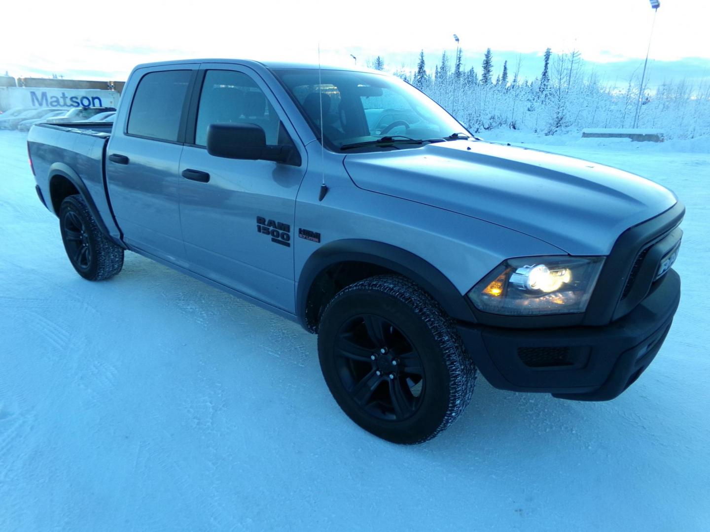 2021 Silver Dodge 1500 Classic Tradesman Crew Cab SWB 4WD (1C6RR7LT3MS) with an 5.7L V8 OHV 16V engine, 8A transmission, located at 2630 Philips Field Rd., Fairbanks, AK, 99709, (907) 458-0593, 64.848068, -147.780609 - Photo#1