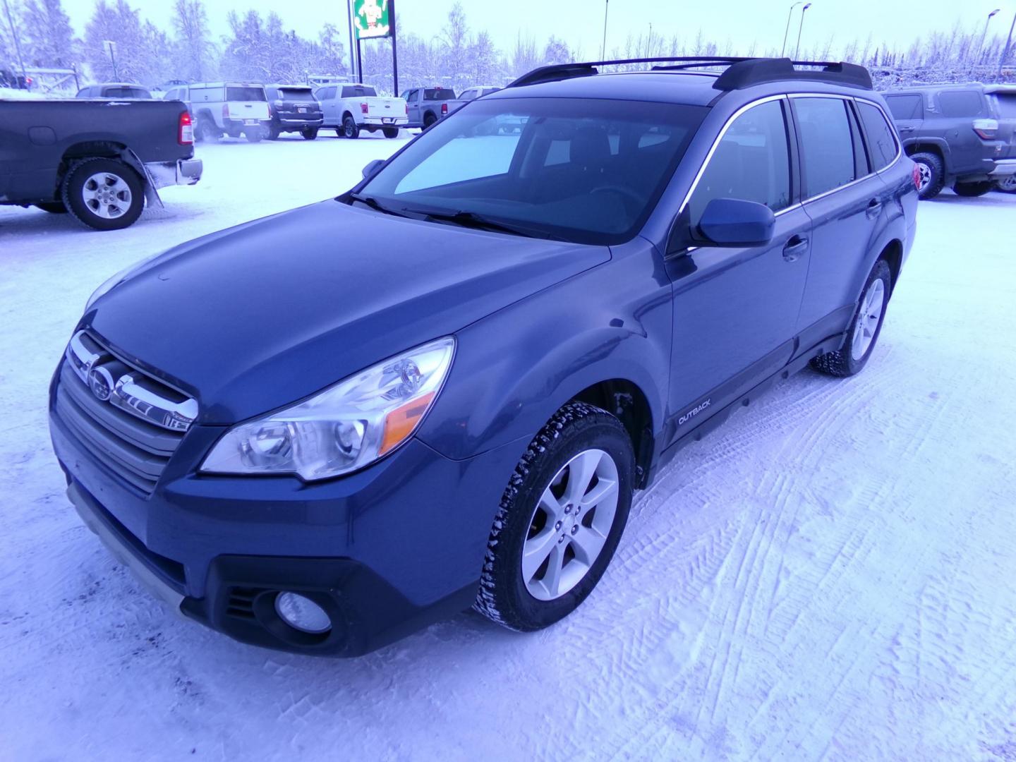 2014 Blue Subaru Outback 2.5i Limited (4S4BRBLC0E3) with an 2.5L H4 DOHC 16V engine, located at 2630 Philips Field Rd., Fairbanks, AK, 99709, (907) 458-0593, 64.848068, -147.780609 - Photo#0