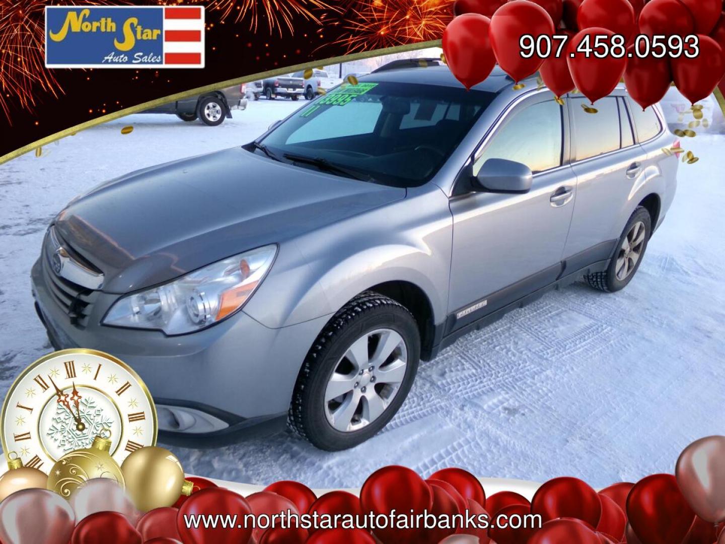 2011 Silver Subaru Outback 2.5i Premium (4S4BRBGC6B3) with an 2.5L H4 DOHC 16V engine, Continuously Variable Transmisson transmission, located at 2630 Philips Field Rd., Fairbanks, AK, 99709, (907) 458-0593, 64.848068, -147.780609- Photo#0