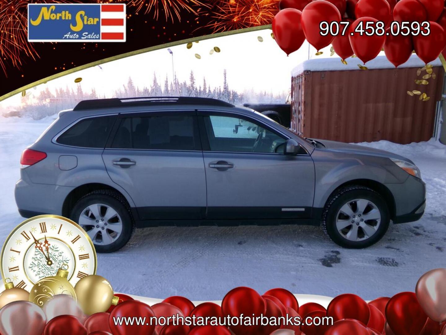 2011 Silver Subaru Outback 2.5i Premium (4S4BRBGC6B3) with an 2.5L H4 DOHC 16V engine, Continuously Variable Transmisson transmission, located at 2630 Philips Field Rd., Fairbanks, AK, 99709, (907) 458-0593, 64.848068, -147.780609- Photo#2