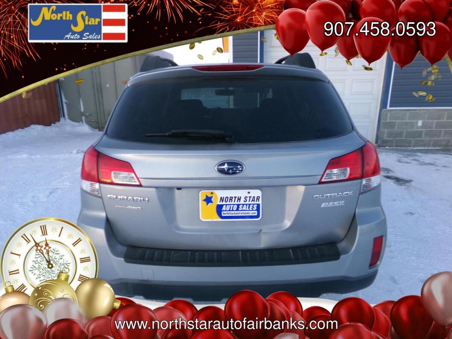 2011 Silver Subaru Outback 2.5i Premium (4S4BRBGC6B3) with an 2.5L H4 DOHC 16V engine, Continuously Variable Transmisson transmission, located at 2630 Philips Field Rd., Fairbanks, AK, 99709, (907) 458-0593, 64.848068, -147.780609- Photo#3